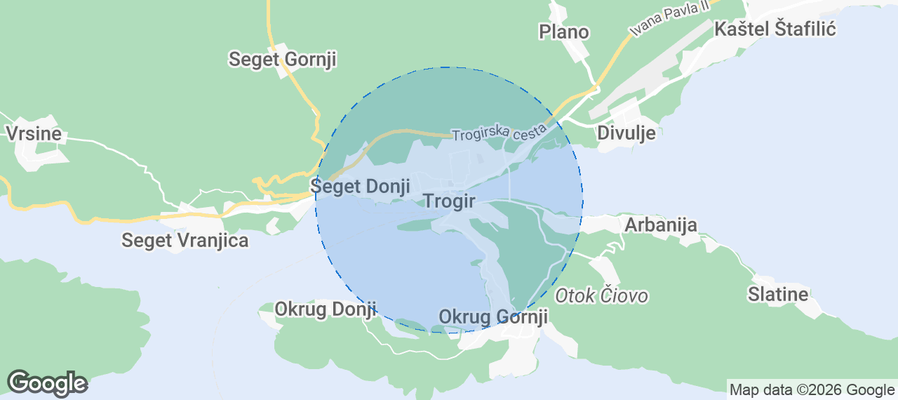 Trogir Airbnb map